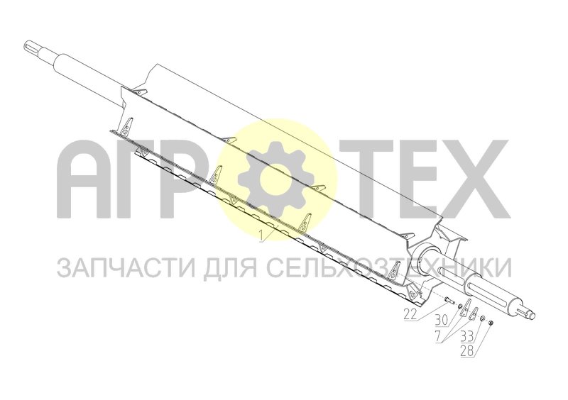 Чертеж Битер отбойный (154.15.06.000A)